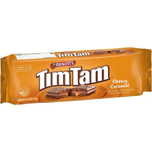 Arnott's Tim Tam Chewy Caramel Chocolate Biscuits 175g