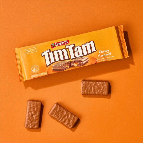Arnott's Tim Tam Chewy Caramel Chocolate Biscuits 175g