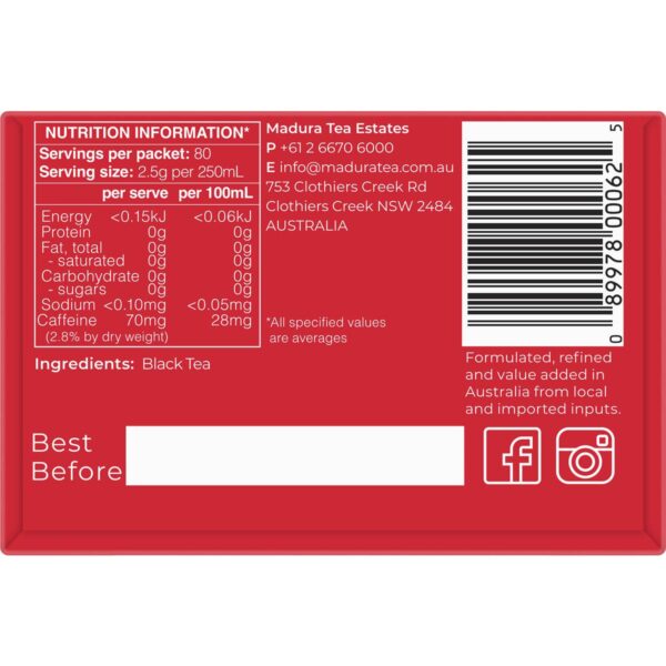 Madura English Breakfast Leaf Tea 200g