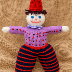 knitted clown doll