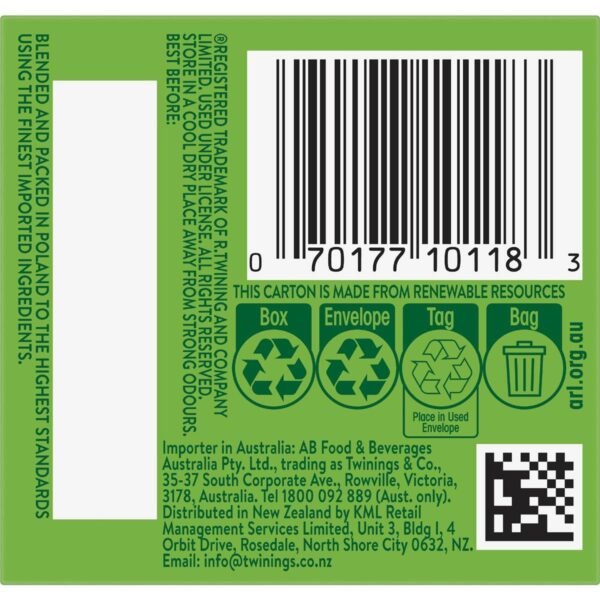 Twinings Lemon Green Tea Bags Bags 10 pack