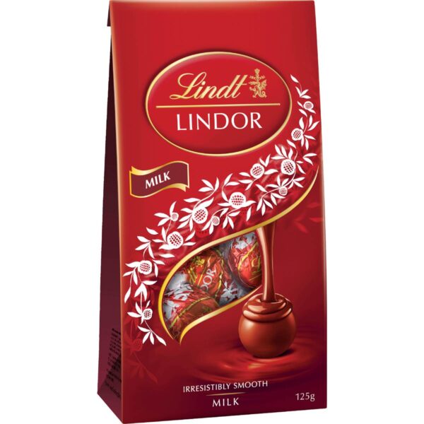 249701 Lindt Lindor Milk Chocolate Bag 125g