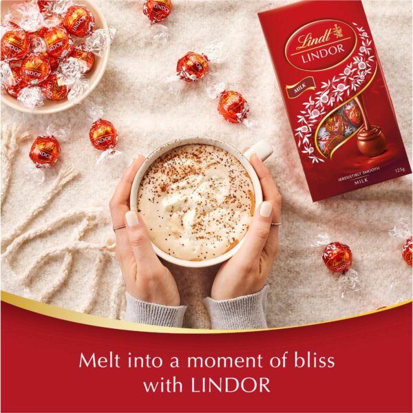 249701_10 Lindt Lindor Milk Chocolate Bag 125g