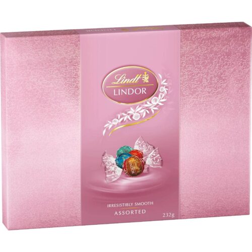 Lindt Lindor Assorted Chocolate Pink Gift Box 232g