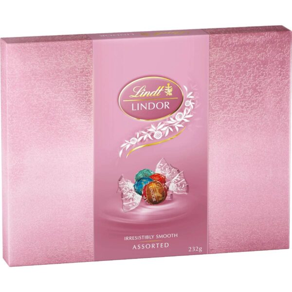 Lindt Lindor Assorted Chocolate Pink Gift Box 232g