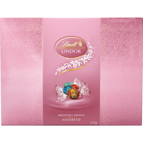 Lindt Lindor Assorted Chocolate Pink Gift Box 232g