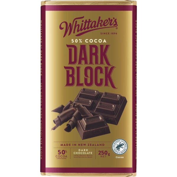 Whittaker's 50% Dark Chocolate Block 250g