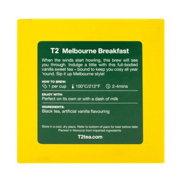3079186_L-zm T2 Melbourne Breakfast Flavoured Black Tea Bags 25 Pack | 50g