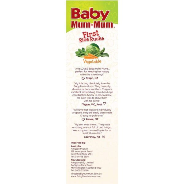 Baby Mum-Mum Snack Vegetable Rice Rusk 36g
