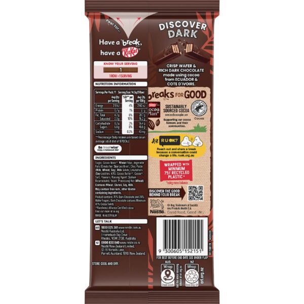 KitKat Dark Chocolate Block 160g