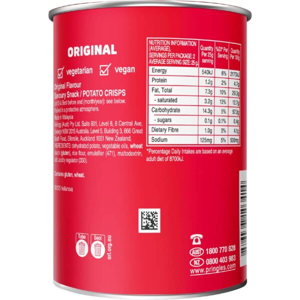 Pringles Original Salted Potato Chips 53g
