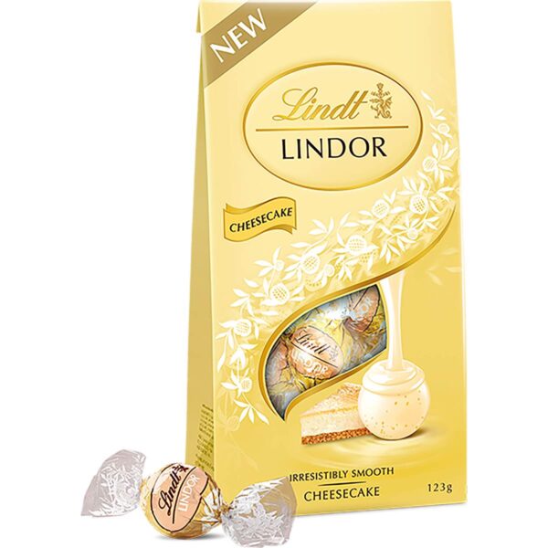 Lindt Lindor Cheesecake Chocolate Bag 123g