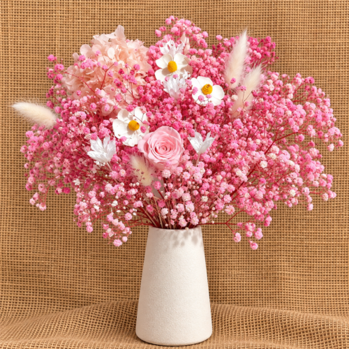 pink flower gift