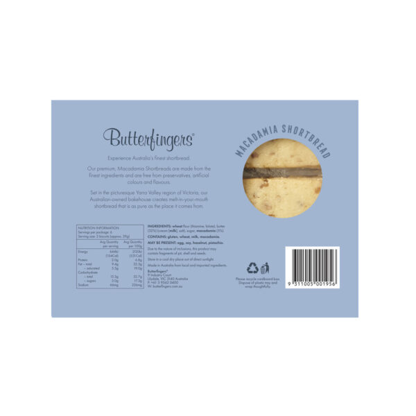 Butterfingers Macadamia Shortbread | 175g