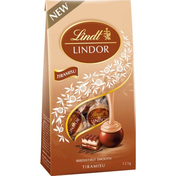 6031082 Lindt Lindor Tiramisu Chocolate Pouch 123g