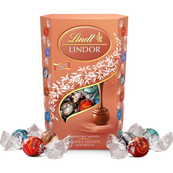 Lindt Lindor Assorted Chocolate Rose Gold Cornet 331g
