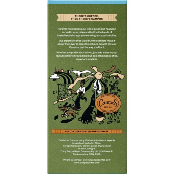Campos Liquid Coffee Sachets Vanilla 8 pack