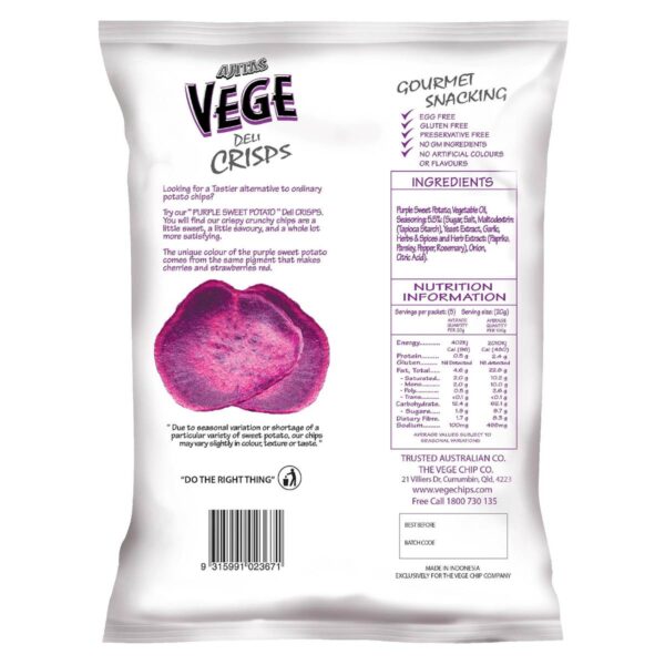 641258_2-1 Vege Chips Deli Crisps Purple Sweet Potato 100g