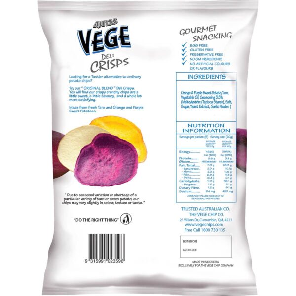 Vege Chips Deli Crisps Original Sweet Potato 100g