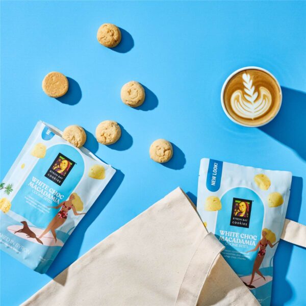 Byron Bay Cookies White Choc Macadamia Cookie Bites 100g