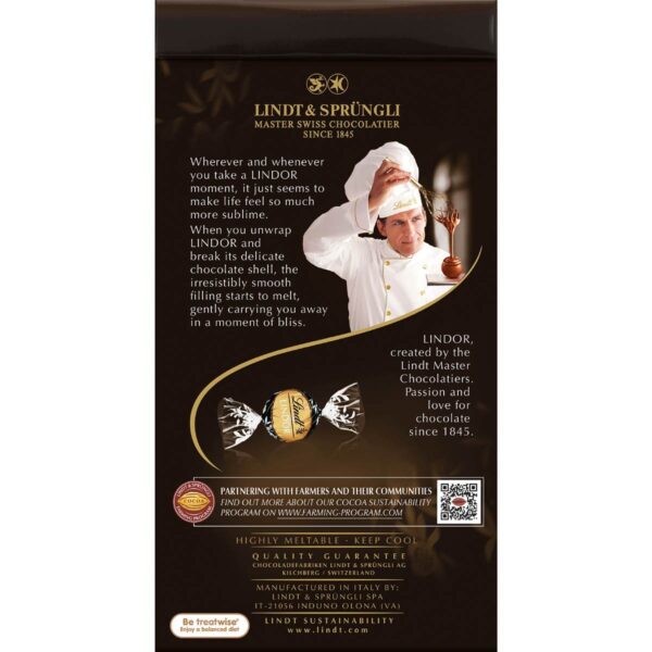 Lindt Lindor 70% Cocoa Dark Chocolate Bag 123g