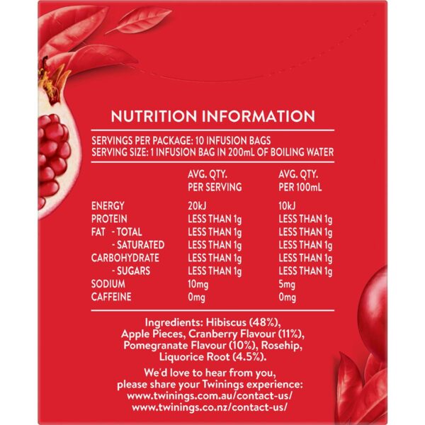 701318_4 Twinings Cranberry & Pomegranate Tea Bags 10 pack