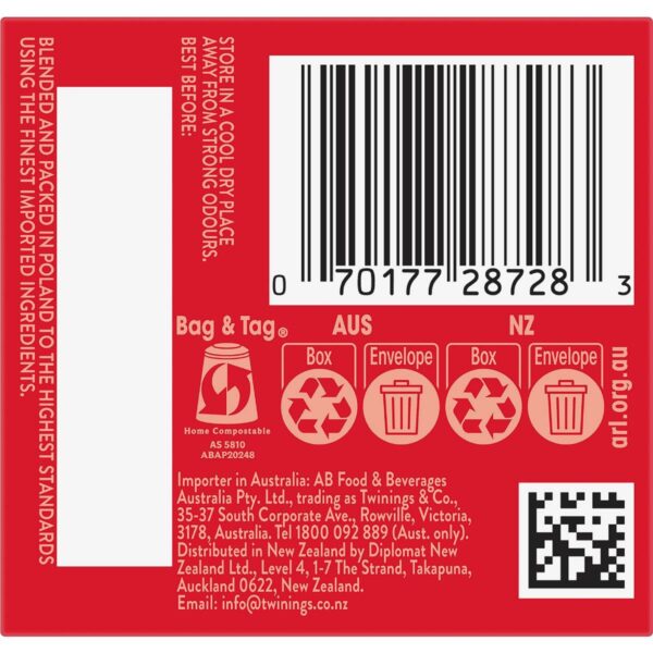 701318_6 Twinings Cranberry & Pomegranate Tea Bags 10 pack