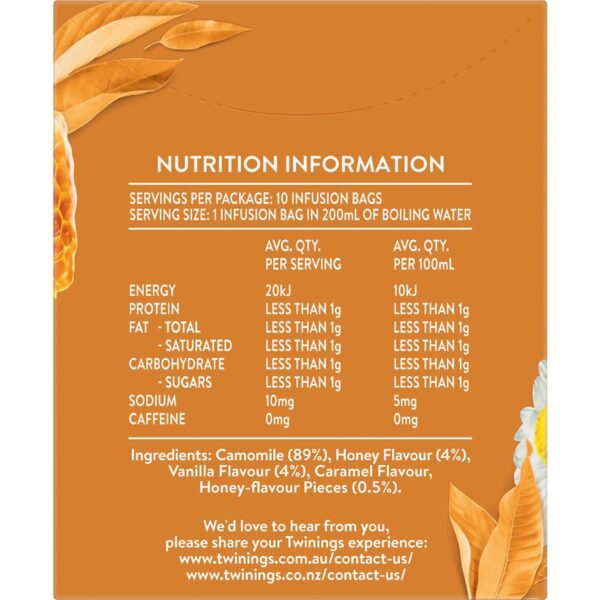 701332_4 Twinings Camomile Honey & Vanilla Tea Bags 15g x 10 pack