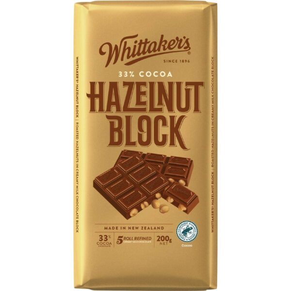 Whittaker's Block Hazelnut 200g