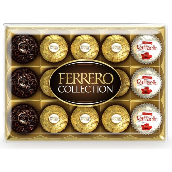 Ferrero Collection Rocher Raffaello Rondnoir Chocolate Gift Box 15 pack