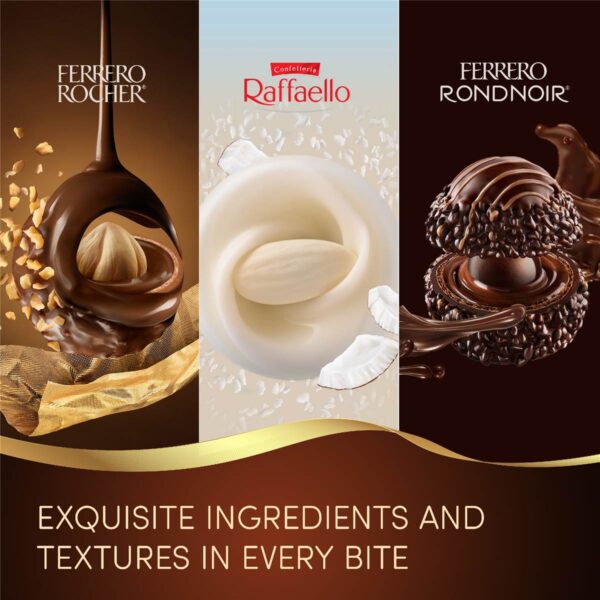 Ferrero Collection Rocher Raffaello Rondnoir Chocolate Gift Box 15 pack