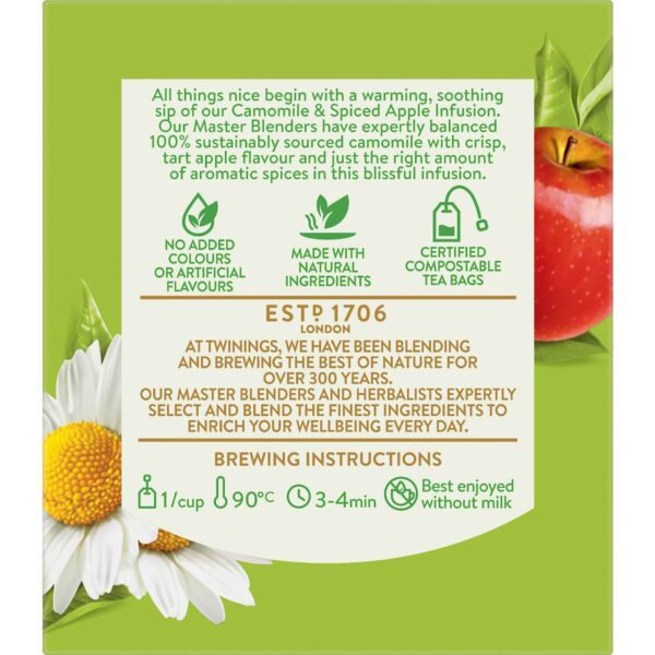 Twinings Camomile & Spiced Apple Tea Bags 10 pack