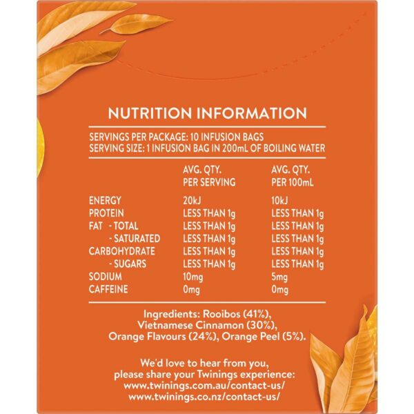 791152_4 Twinings Orange & Cinnamon Tea Bags Tea 10 pack