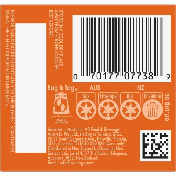 791152_6 Twinings Orange & Cinnamon Tea Bags Tea 10 pack