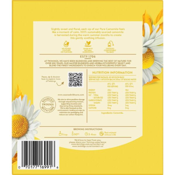 Twinings Pure Camomile Tea Bags 80 pack
