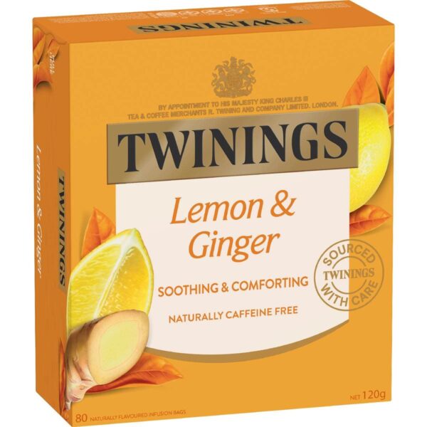 Twinings Tea Bags Lemon & Ginger 80 pack