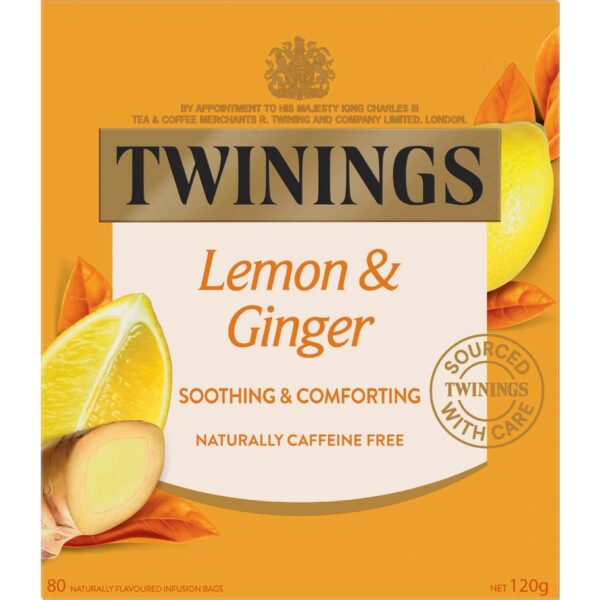 Twinings Tea Bags Lemon & Ginger 80 pack